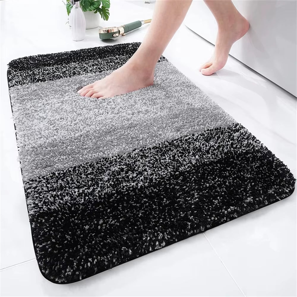 Olanly Premium U-Shaped Bath Mat - Ultra-Soft, Absorbent Microfiber Non-Slip Bathroom Rug and Shower Carpet